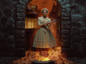 Annaleigh Ashford as Mrs. Lovett in Sweeney Todd.