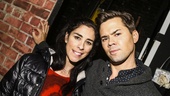 Hamilton - backstage - 10/15 - Sarah Silverman and Andrew Rannells