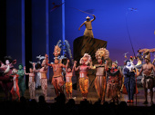 The cast of The Lion King takes in the crowd.(Photo: Walter McBride)